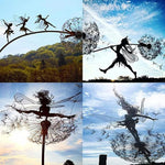 Dancing Fairy Wind Spinner Garden Stake with Durable Metal Stem | Whimsical Outdoor Decor for Dynamic Gardens 2