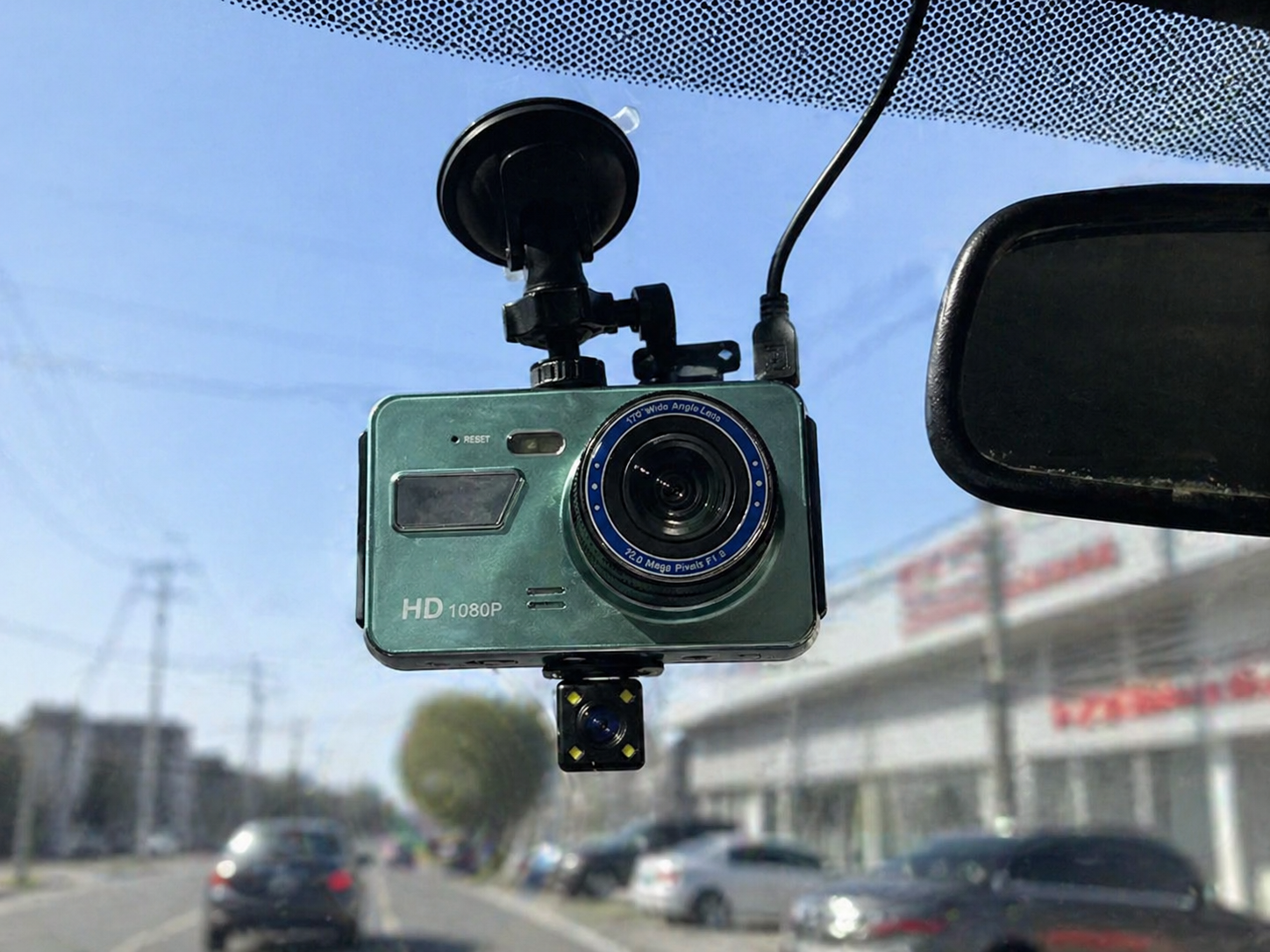 DashCam Pro | Dual Lens Dashboard Camera with Night Vision & 4-Inch Display | Enhanced Safety for Drivers 0