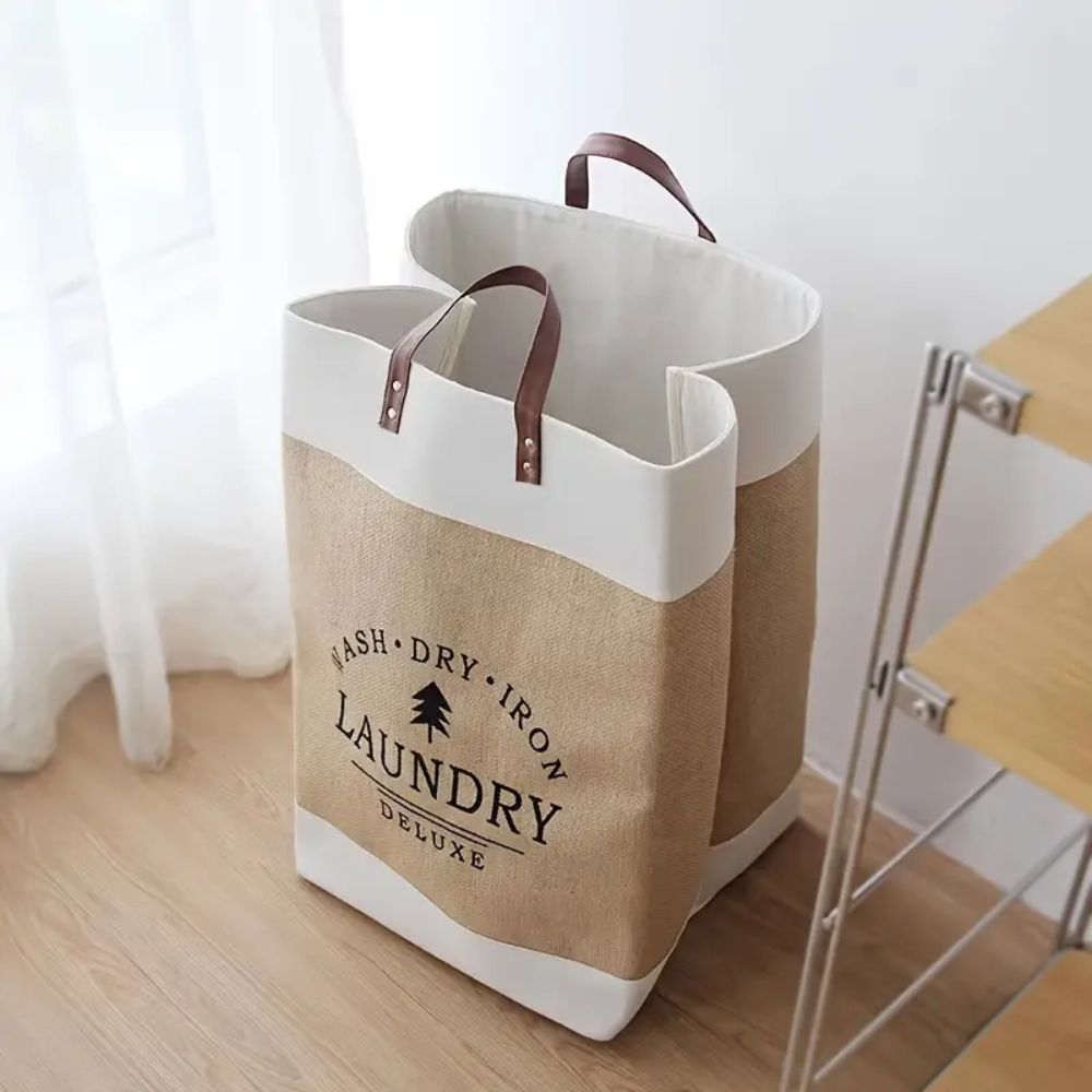 Deluxe Laundry Basket with Stylish Handles | Space-Saving Storage Solution for Organized Living 5