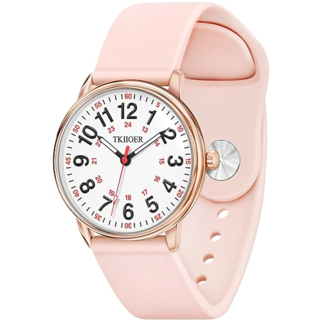 Denny | Waterproof Nurses Watch with Luminous Dial & Military Time | Reliable Timekeeping for Healthcare Professionals 0