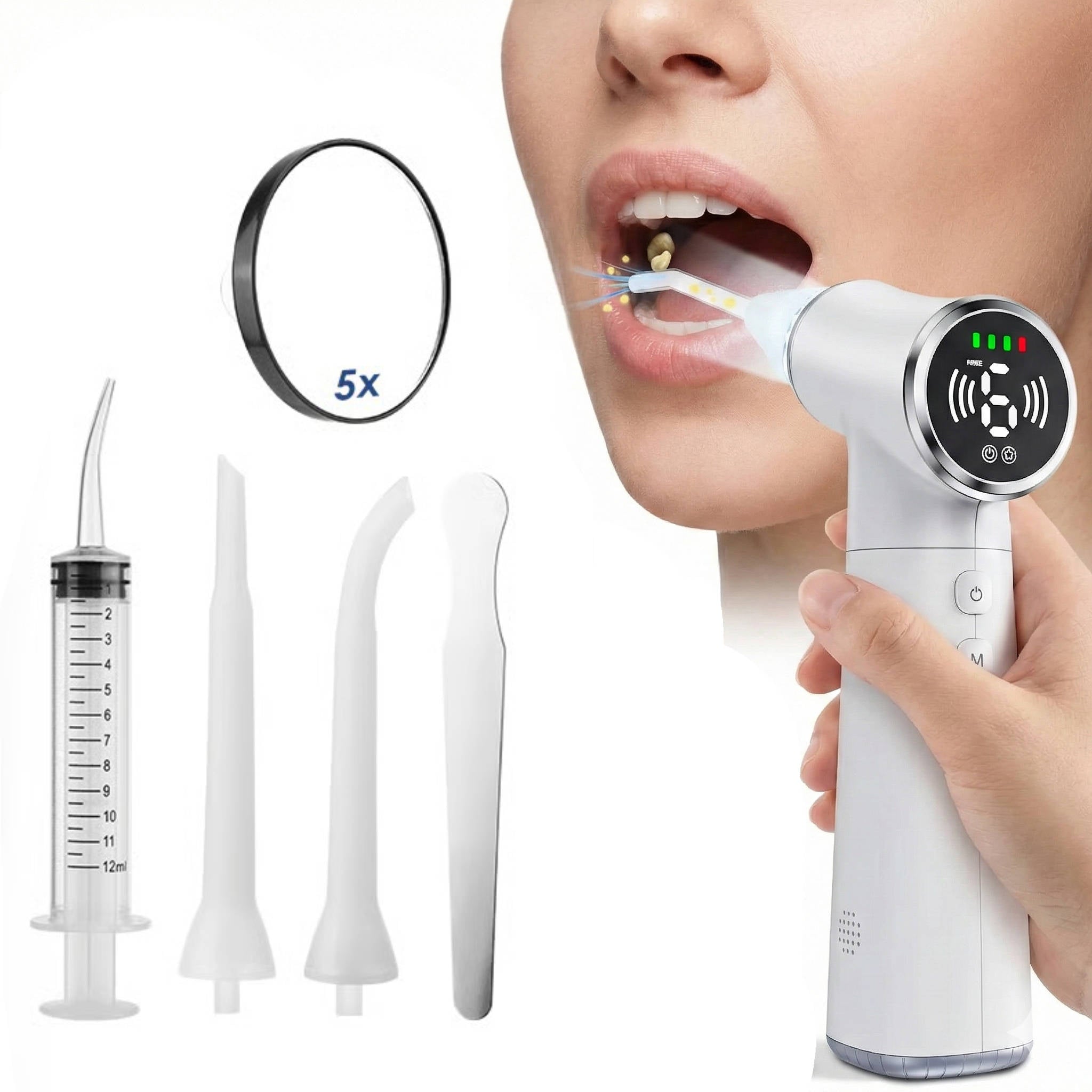 Dental Care System | Smart Rechargeable Cleaning Tool with LED Light | Adjustable Suction for Optimal Oral Hygiene 0