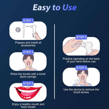 Dental Care System | Smart Rechargeable Cleaning Tool with LED Light | Adjustable Suction for Optimal Oral Hygiene 3
