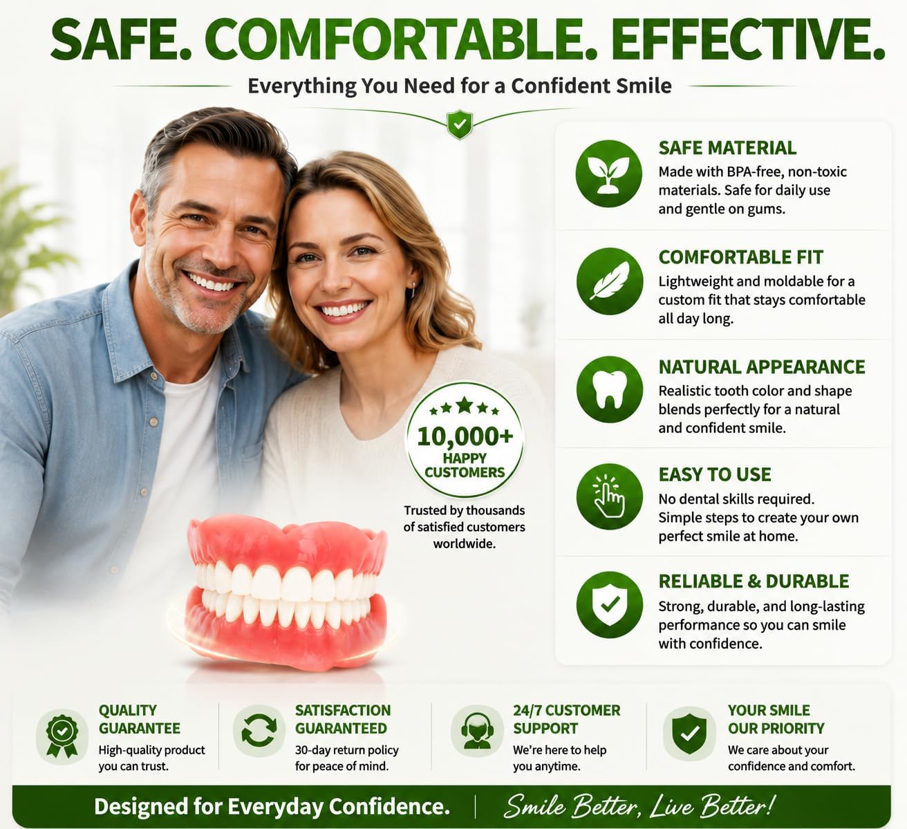 Denture Master | Complete Set of Dentures with Custom Fit & Comfort | DIY Solution for a Natural Smile 5