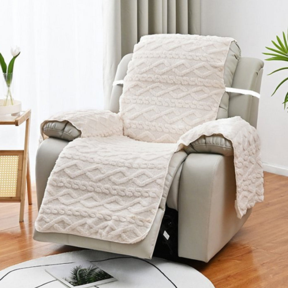 Diamond Pattern Recliner Slipcover with Quilted Design | Stylish Protection for Your Recliner 0