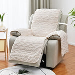 Diamond Pattern Recliner Slipcover with Quilted Design | Stylish Protection for Your Recliner 0