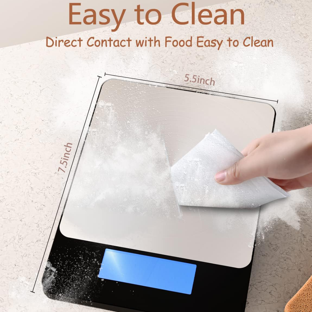 Digital Kitchen Scale | High Sensitivity Sensors for Accurate Measurements | Sleek Stainless Steel Design for Effortless Cooking 4