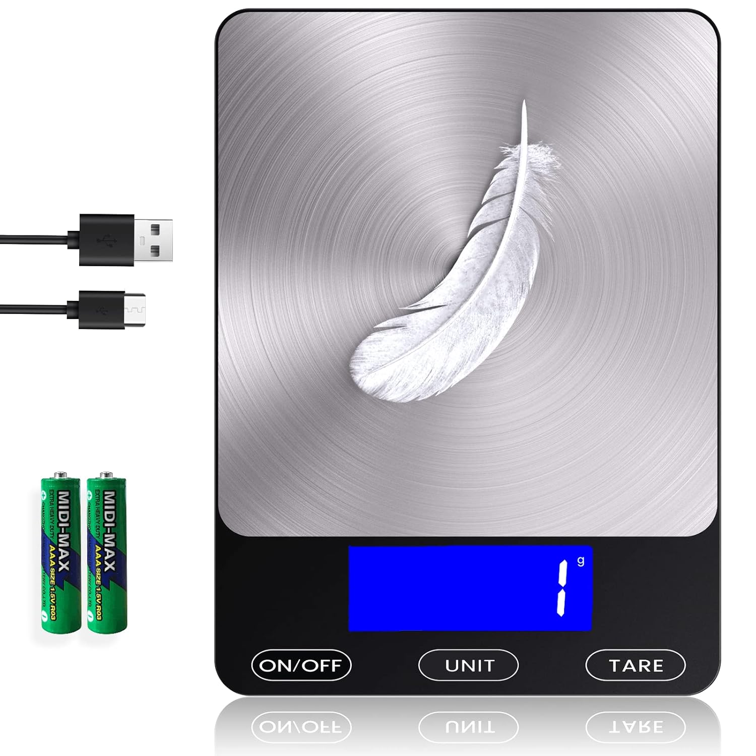 Digital Kitchen Scale | High Sensitivity Sensors for Accurate Measurements | Sleek Stainless Steel Design for Effortless Cooking 8