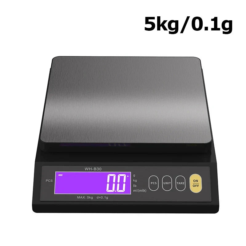 Digital Kitchen Scale | Waterproof Stainless Steel Tool with LCD Display | Precision Weighing for Cooking and Baking 0