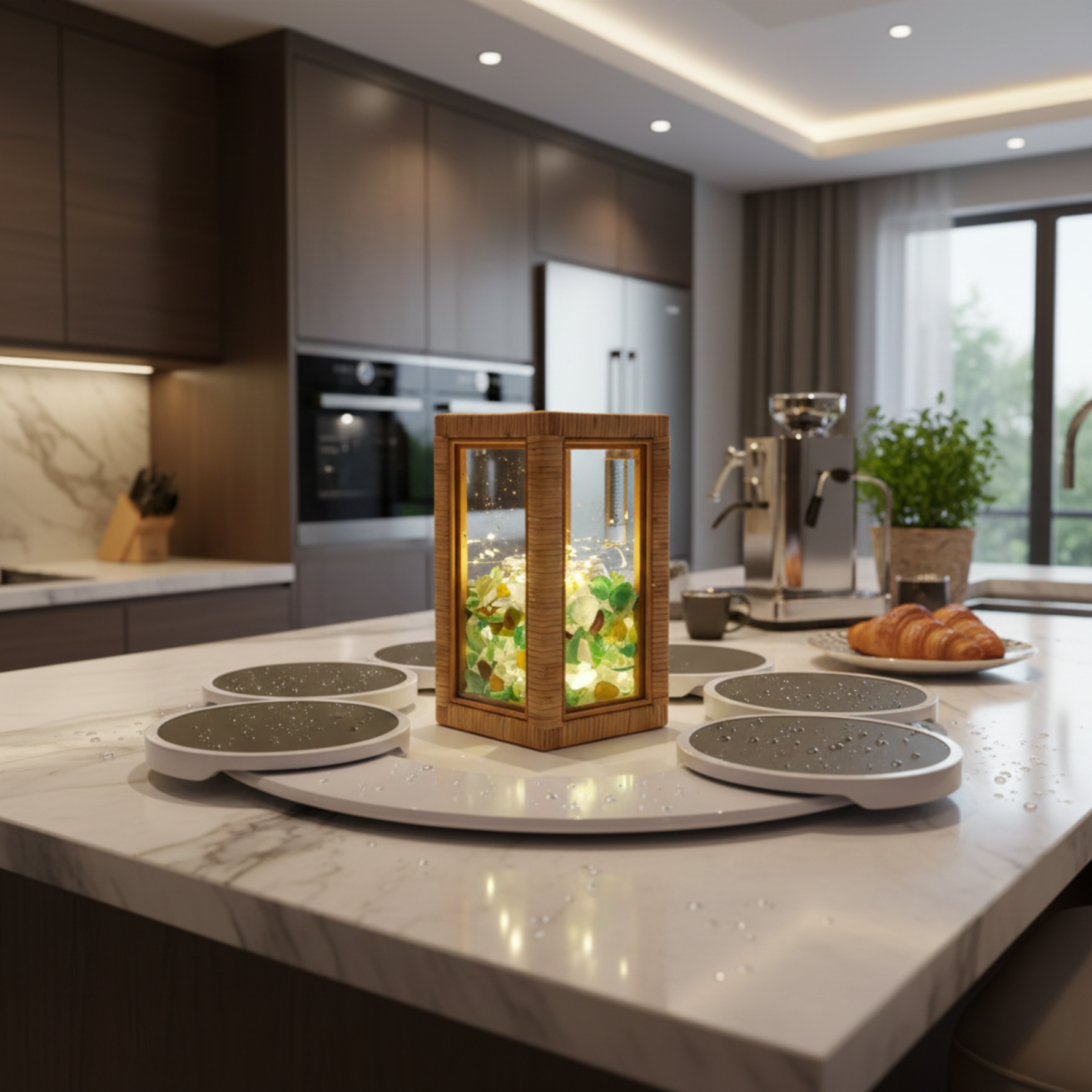 Dining Essentials | Lazy Susan Serving Stand with 360° Rotation | Versatile Design for Effortless Access 4