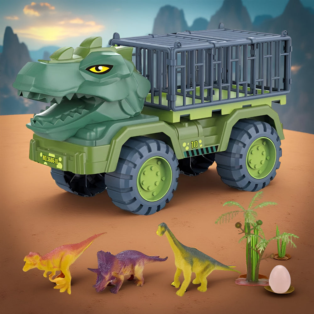 Dinosaur Toy Truck Playset with Cage Vehicle Design | Interactive Adventure for Kids 0