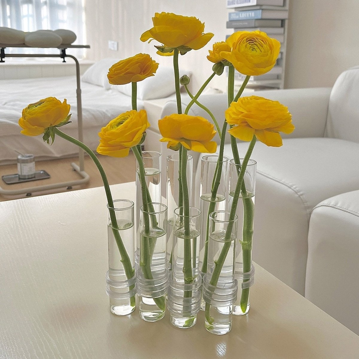 Distinctive Flower Vase | Flexible Glass Tube Design with Adjustable Hinges for Creative Arrangements 9