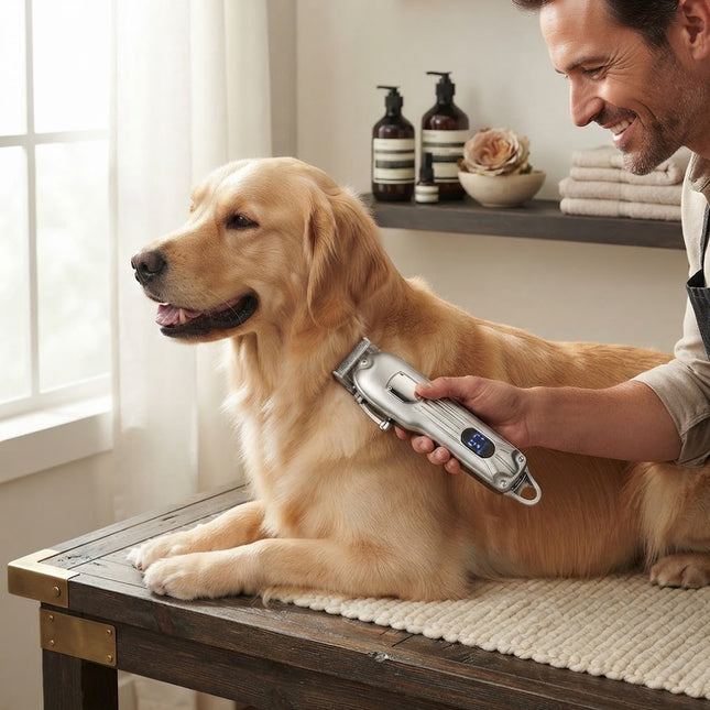 Dog Hair Clippers, Rechargeable Dog Grooming Clipper for Cats and Rabbits