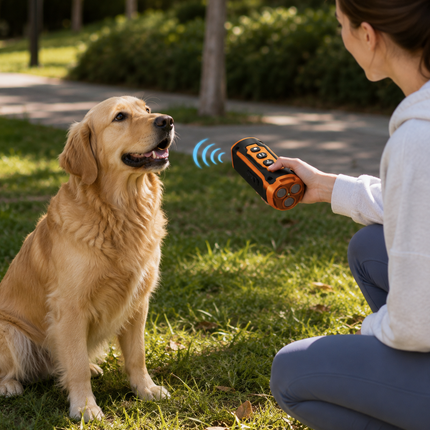 Dog Training Tool, Rechargeable Handheld Ultrasonic Dog Trainer to Stop Dog Barking and Jumping