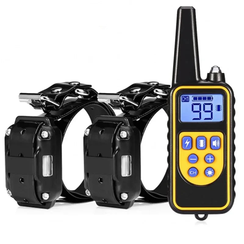 Dog Training Collars | Waterproof Electronic Collar with Remote Control | Adjustable Size for All Dog Breeds 0