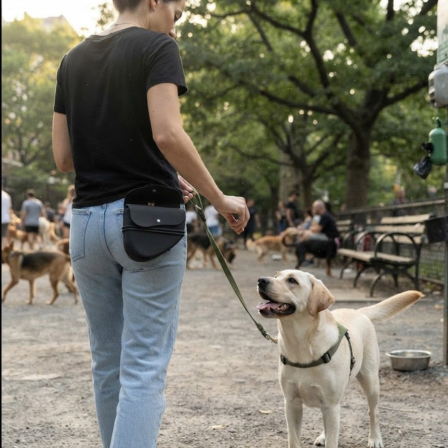 Dog Treat Pouch Silicone, Waterproof Dog Training Bag with Waist Belt Clip