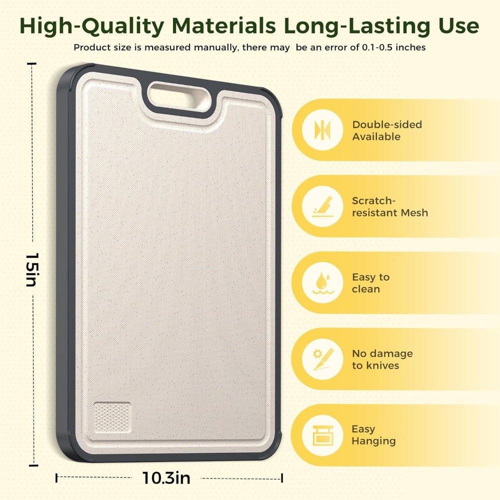 Double-Sided Metal Cutting Board with Juice Groove | Versatile Kitchen Prep Surface for Meat and Vegetables 8