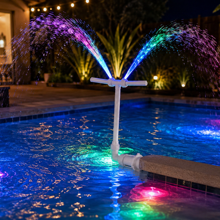 Poolside Light, LED Swimming Pool Fountain with Colour Changing Water Spray – image 4