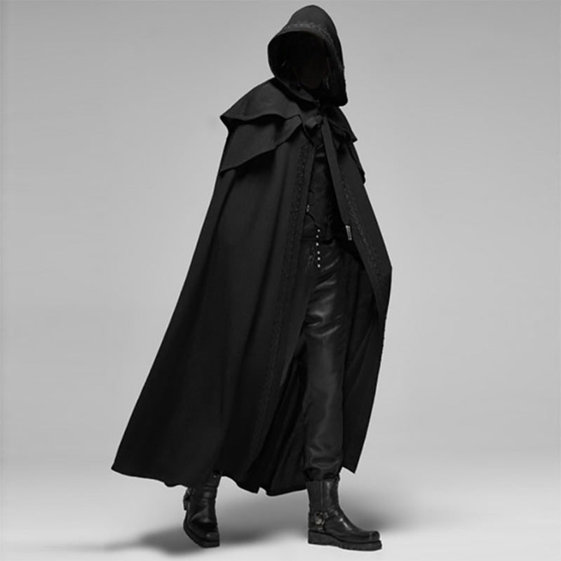 Dramatic Hooded Cape for Halloween Costumes | Elegant Gothic Design for Mysterious Style 0
