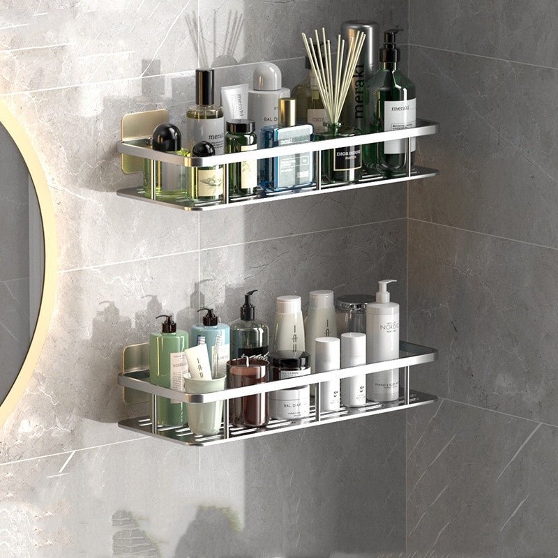 Drill-Free Bathroom Shelves | Strong Adhesive Storage Solution for Space-Saving Organization 1