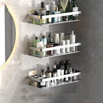 Drill-Free Bathroom Shelves | Strong Adhesive Storage Solution for Space-Saving Organization 7