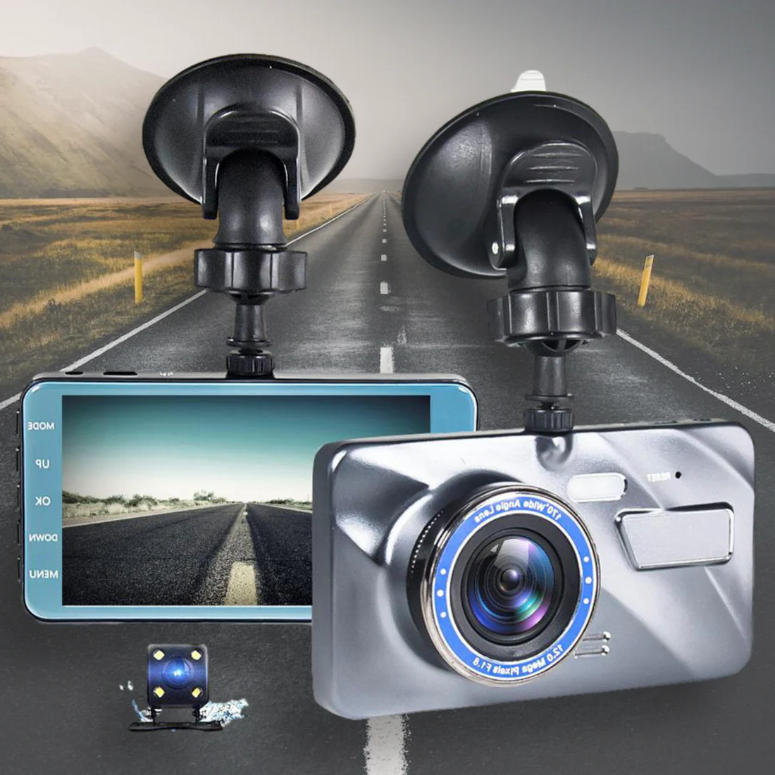 Dual Dash Cam System | Wireless Front and Rear Cameras with Night Vision | 1080 Ultra HD for Comprehensive Coverage 0