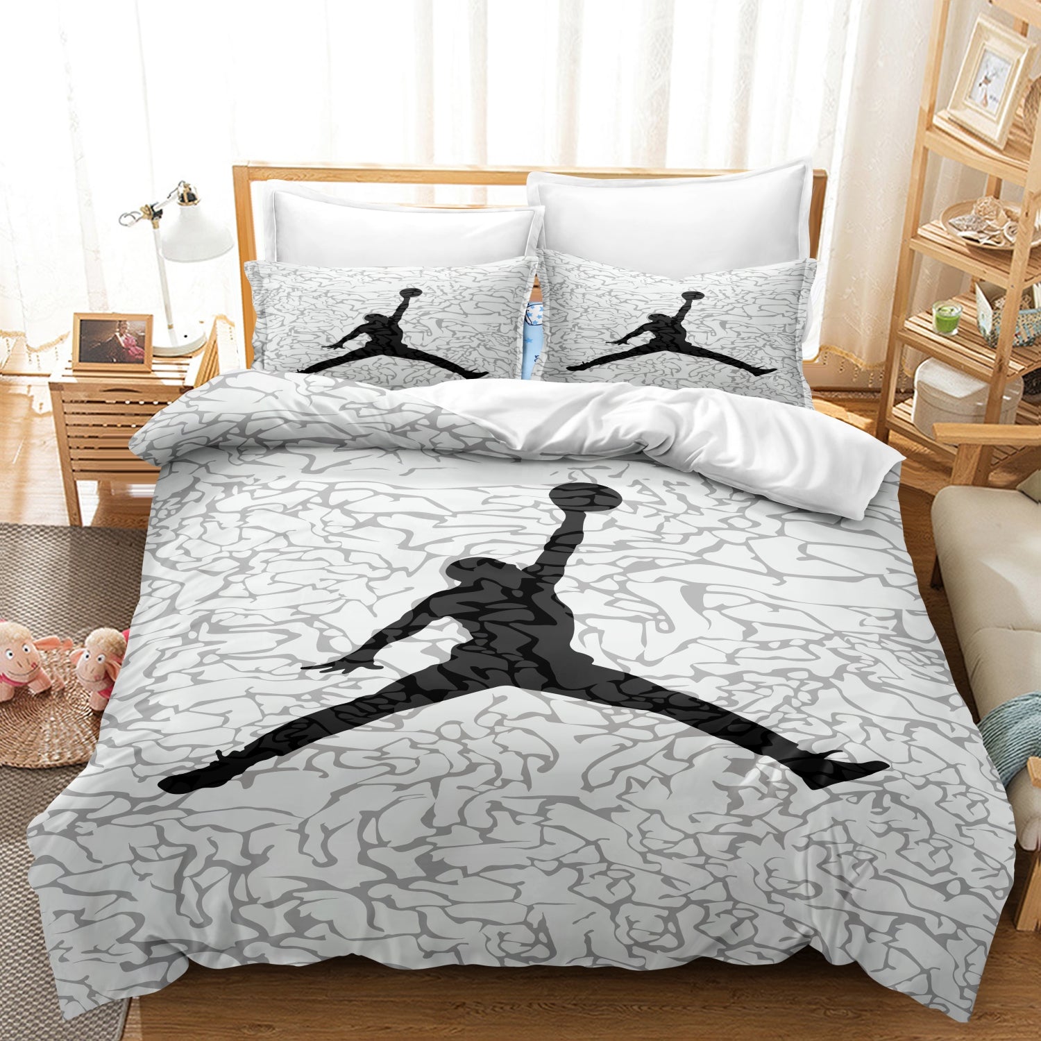 Dynamic Sports | Basketball Duvet Cover Set with Soft Fabric | Stylish Bedding for Ultimate Comfort 0
