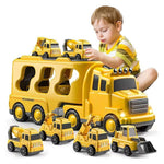 Dynamic Vehicle Playset | 5-Piece Friction-Powered Construction Set with Lights & Sounds | Engaging Fun for Kids 0