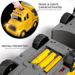 Dynamic Vehicle Playset | 5-Piece Friction-Powered Construction Set with Lights & Sounds | Engaging Fun for Kids 6