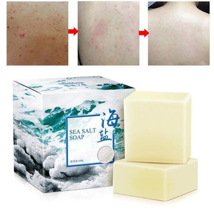 Goat Milk Soap Bar with Sea Salt, Natural Soap Bar for Face and Body