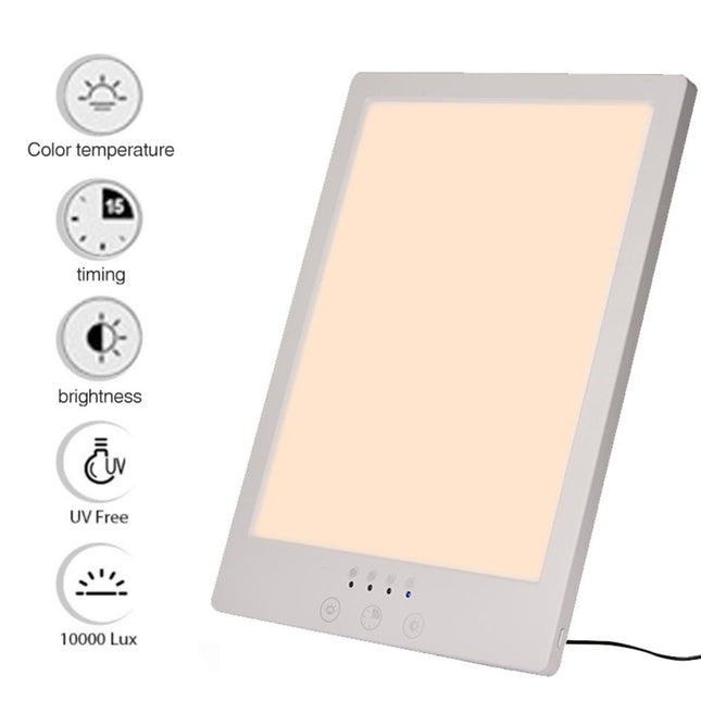 Sunlight Lamp with 10 Brightness Levels, Portable Daylight Lamp with Timer