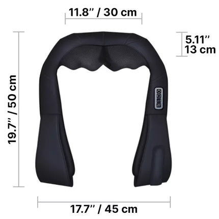 Neck Massager with 16 Kneading Nodes, U Shaped Hands Free Shoulder Massager – image 4