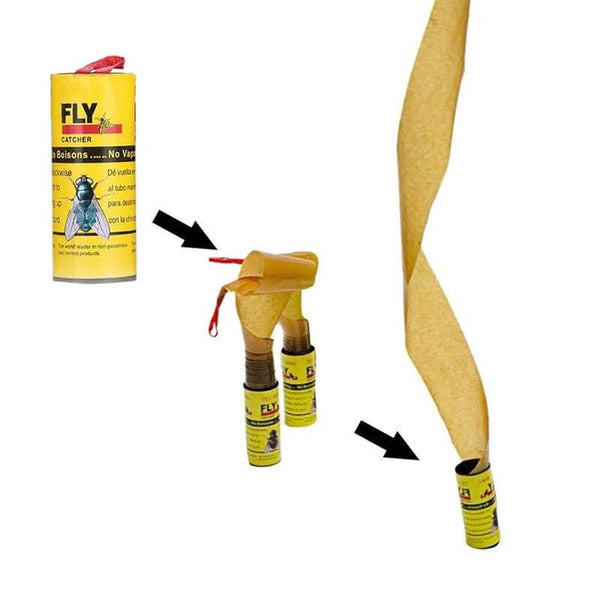 Indoor Fly Traps, Non Toxic Sticky Fly Paper Roller