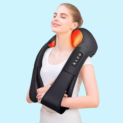 Back Massager for Neck and Shoulders, Neck Massager with 16 Kneading Nodes