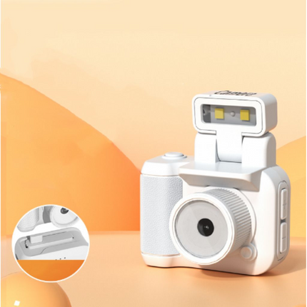 Vintage Mini Digital Camera, Retro Style Compact Point and Shoot with Charging Base, Type C Cable, Lanyard and Hook for Travel