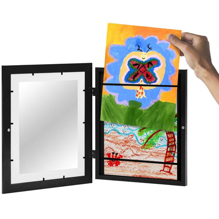 Wooden Picture Frame with Storage for A4, Magnetic Certificate Frame for Photos – image 5
