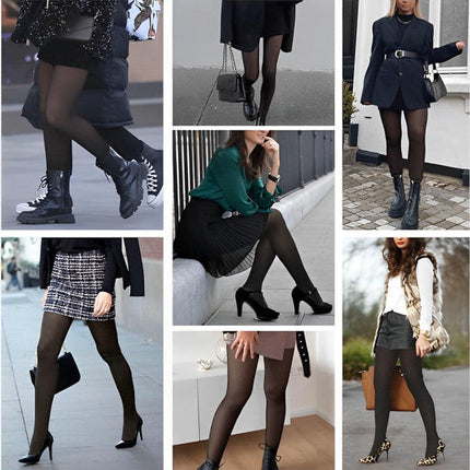 Fleece Lined Tights for Women, Warm Translucent Fleece Lined Pantyhose – image 7