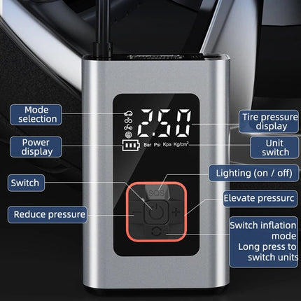 Air Compressor for Car Tires, Portable Tire Inflator with 140 PSI Digital Gauge – image 8