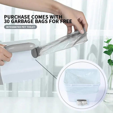 Cat Litter Scoop with Bags, One Handed Litter Scoop with Dispenser