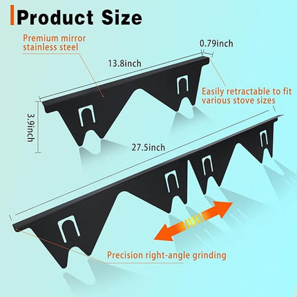 Stove Gap Covers Set of 2, Heat Resistant Gap Cover – image 5