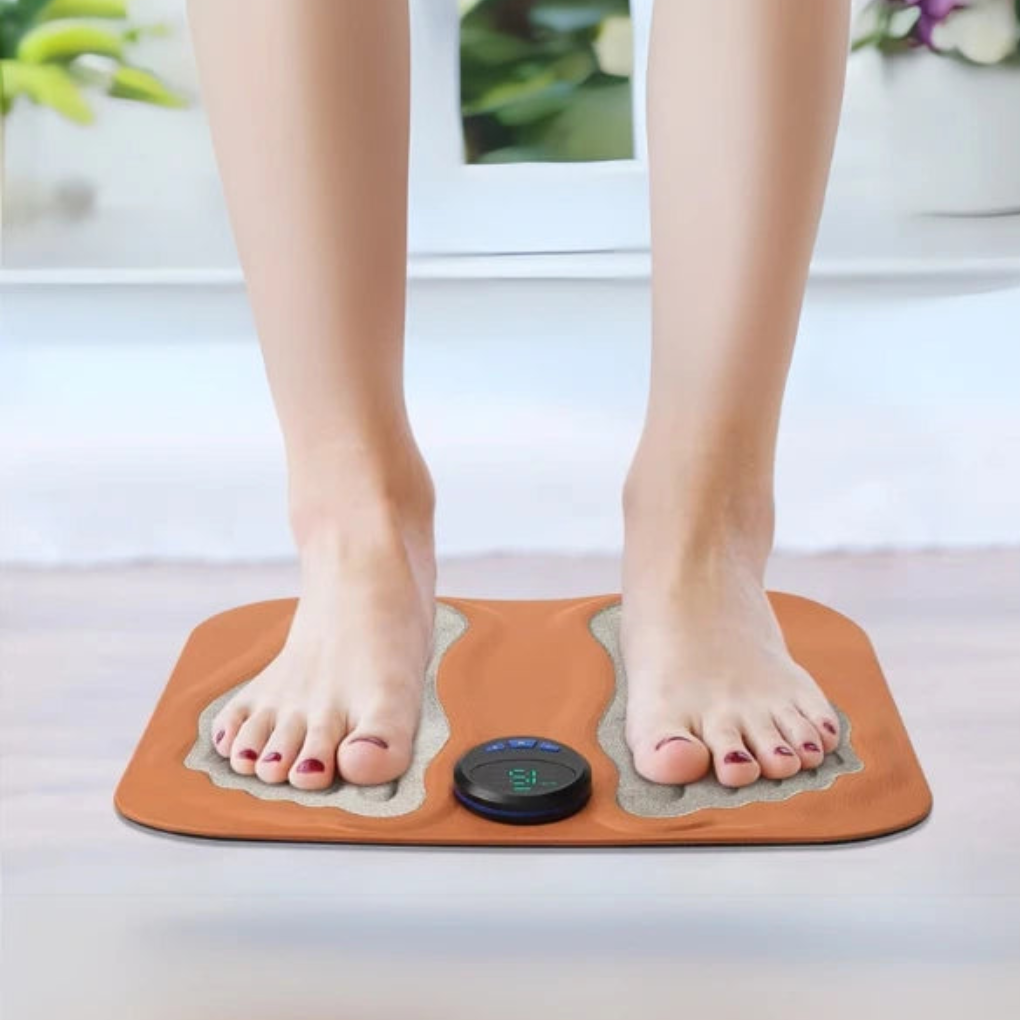 EMS Foot Stimulation Mat | Customizable Massage Patterns | Compact Design for Instant Foot Relaxation 0