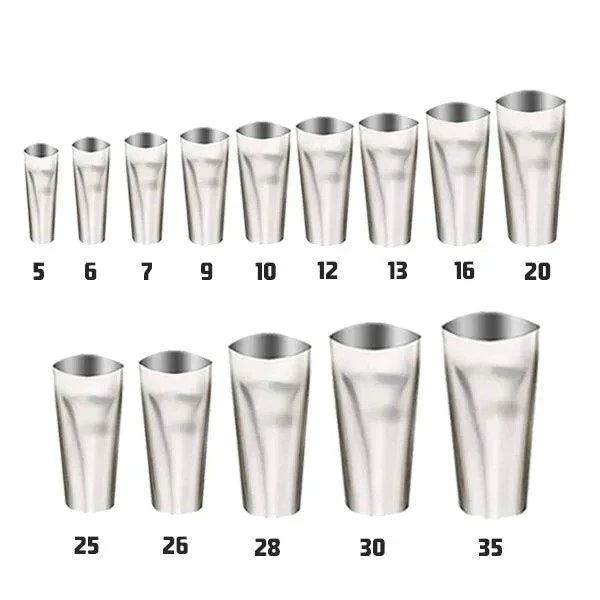 Caulking Tool, 14 Piece Stainless Steel Caulk Finishing Tool, Caulk Smoothing Tool with Caulk Gun Tips for Tile and Sink