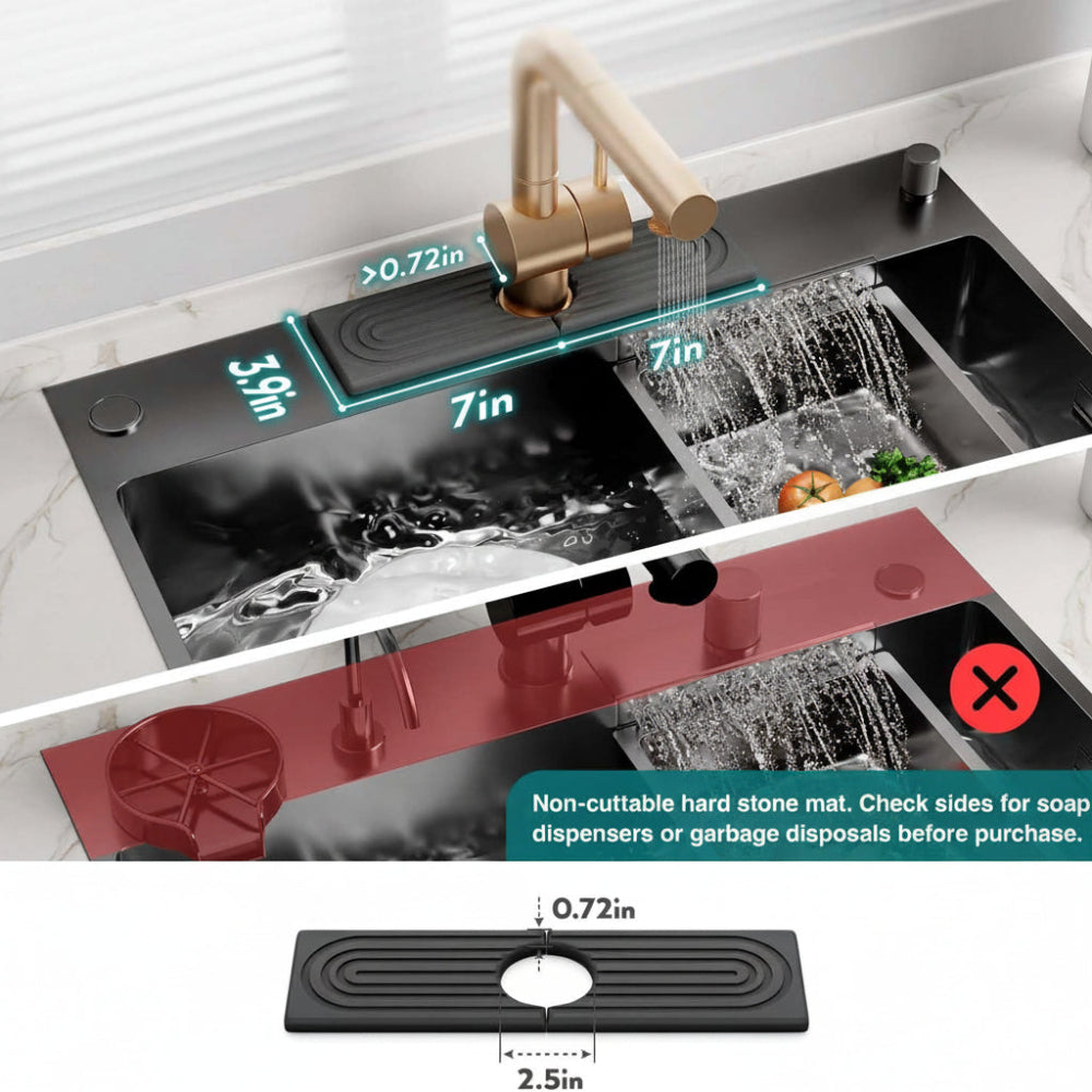 Eco-Friendly Diatomite Sink Mat | Fast Drying Protector for Clean Countertops 5