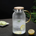 Eco-Friendly Glass Water Pitcher with Bamboo Lid | Heat-Resistant Design for Hot and Cold Beverages 2