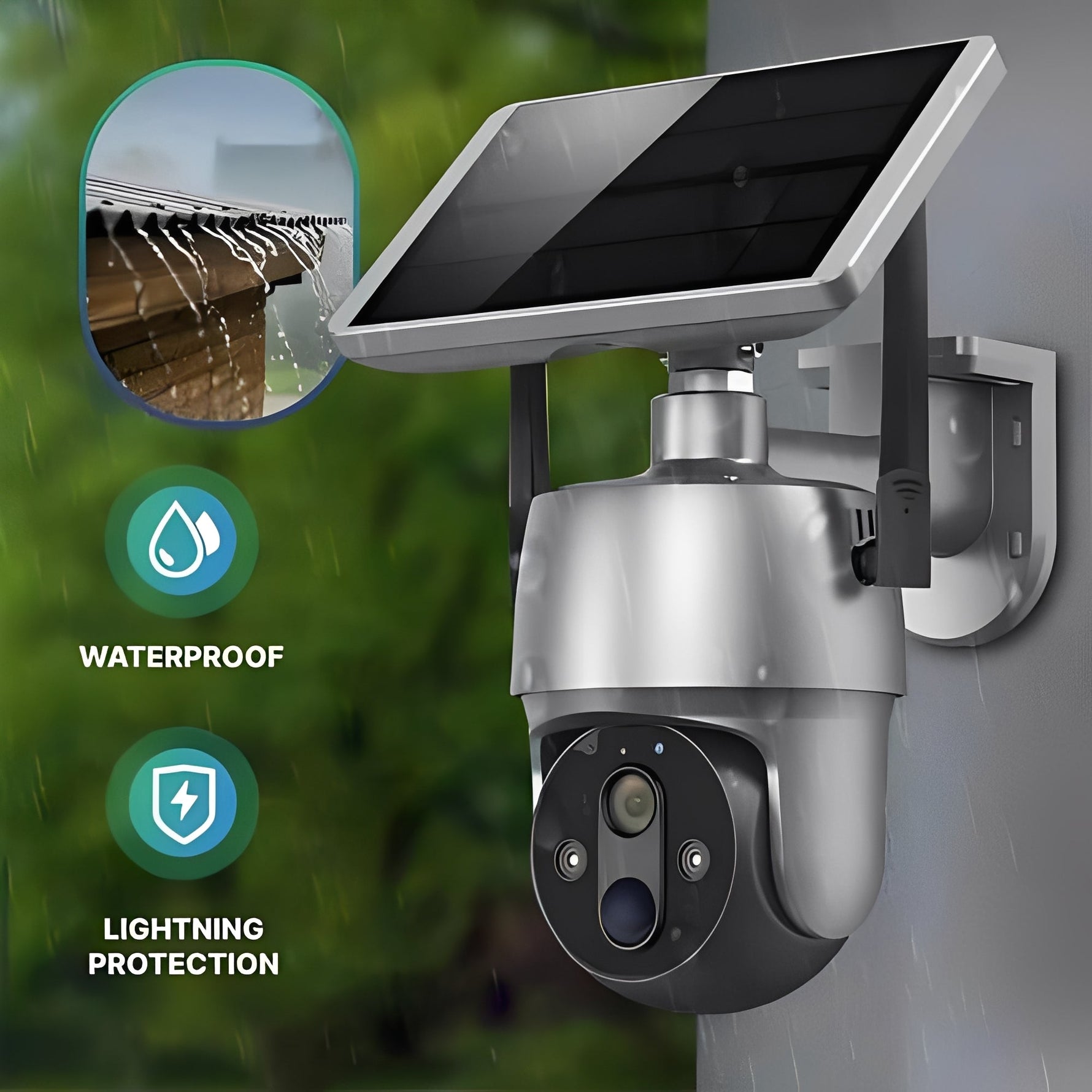 Eco-Friendly Outdoor Surveillance Camera with Solar Power & Motion Alerts | 1080P HD for Enhanced Security 4