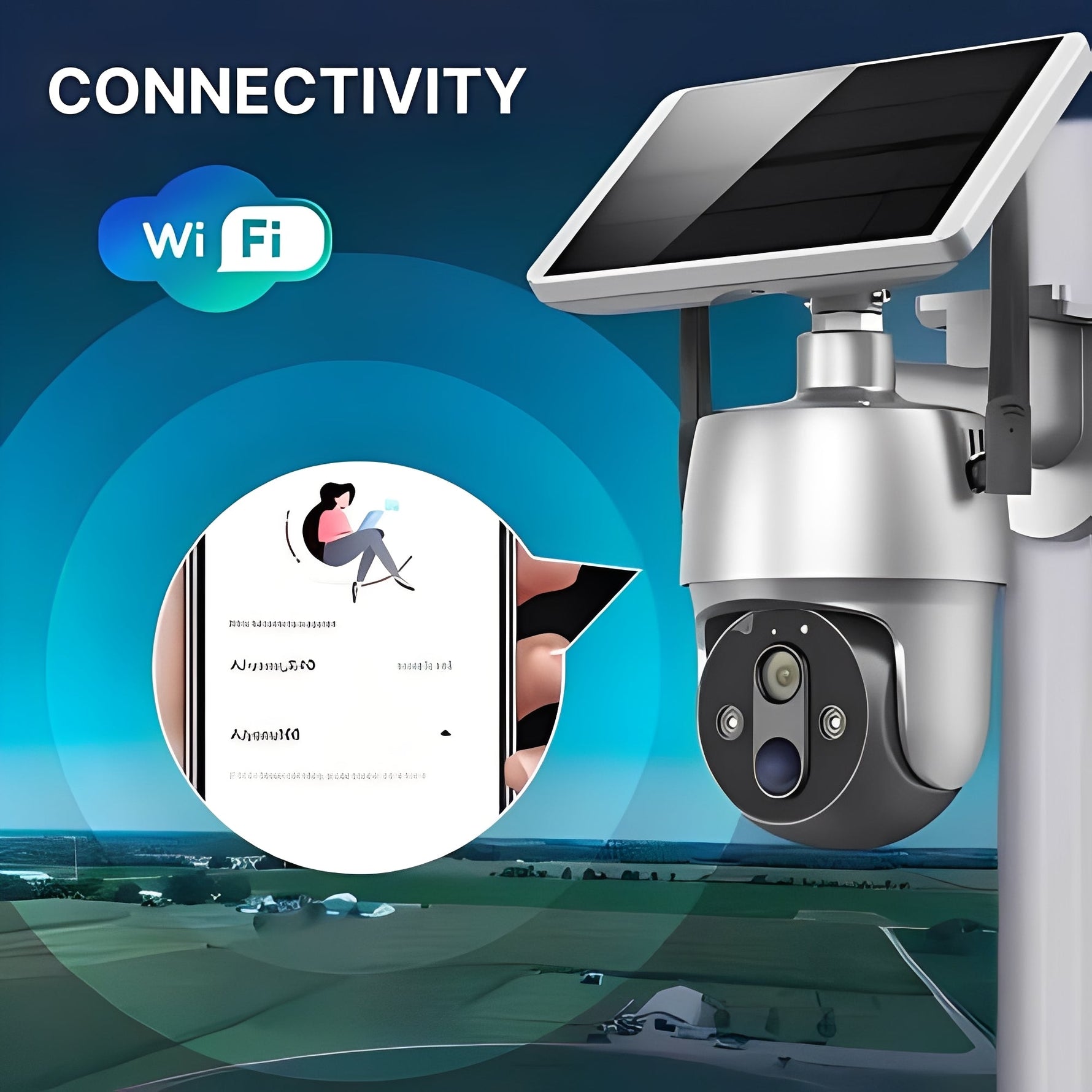Eco-Friendly Outdoor Surveillance Camera with Solar Power & Motion Alerts | 1080P HD for Enhanced Security 5