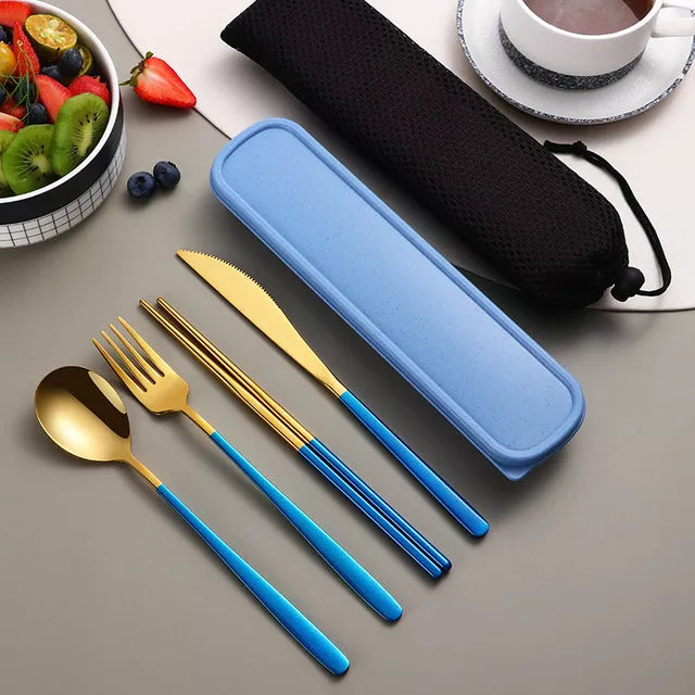 Eco-Friendly Portable Cutlery Set with Stainless Steel Utensils | Compact Dining Solution for Sustainable Mealtime 12