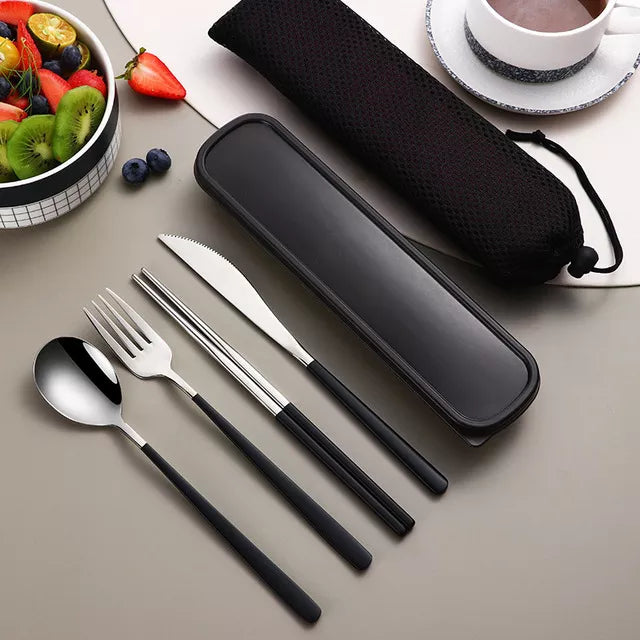Eco-Friendly Portable Cutlery Set with Stainless Steel Utensils | Compact Dining Solution for Sustainable Mealtime 16