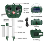 Eco-Friendly Solar Bird Deterrent | Ultrasonic Technology & LED Lights for Effective Bird Control 6