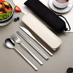 Eco-Friendly Travel Cutlery Set | Portable Stainless Steel Utensils with Case for On-the-Go Dining 0