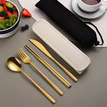 Eco-Friendly Travel Cutlery Set | Portable Stainless Steel Utensils with Case for On-the-Go Dining 6